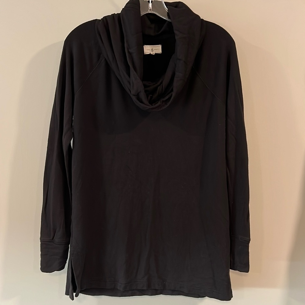 Lou and Grey - oversized, black cowl neck sweat‎ shirt, small